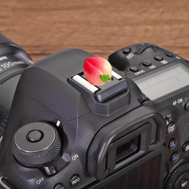 MENGSOOD Camera Hot Shoe Cover, Cute Hot Shoe Cap, Hot Shoe Protector Compatible with Sony Fujifilm Fuji Canon Nikon Pentax Leical Panasonic (2pcs Grape Peach) - Image 4
